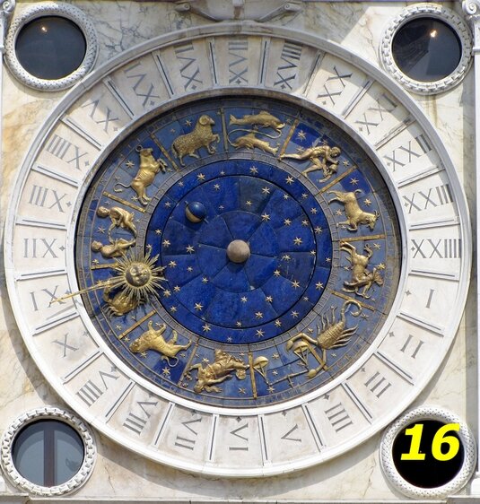 zodiaque de la Tour de l'Horloge à Venise Venise zodiaque