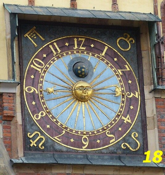 Horloge lunaire de Wroclaw Pologne astrologie